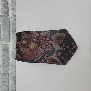 Vintage Christian Dior Monsieur Tie Grapes Fig Fruit All Silk Made In Italy 58"